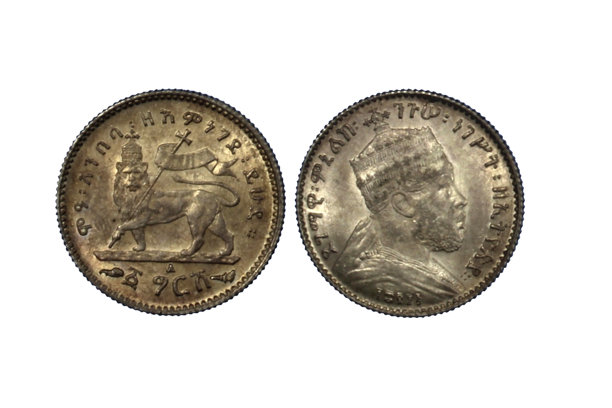  Menelik II - Gers gr.1,40 in ag.835/000 
