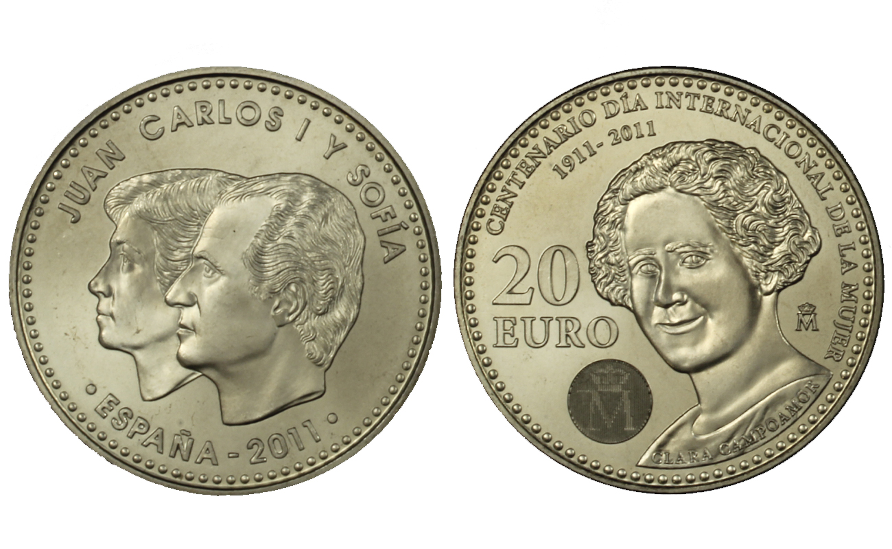 100 Anniversario della Giornata internazionale della donna - 20 euro gr. 18,00 in ag.925/000 senza confezione originale