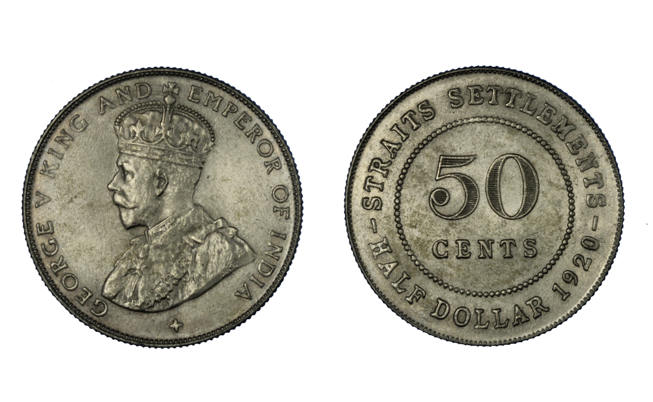 Giorgio V - 50 cent gr. 8.42 in ag. 500/000
