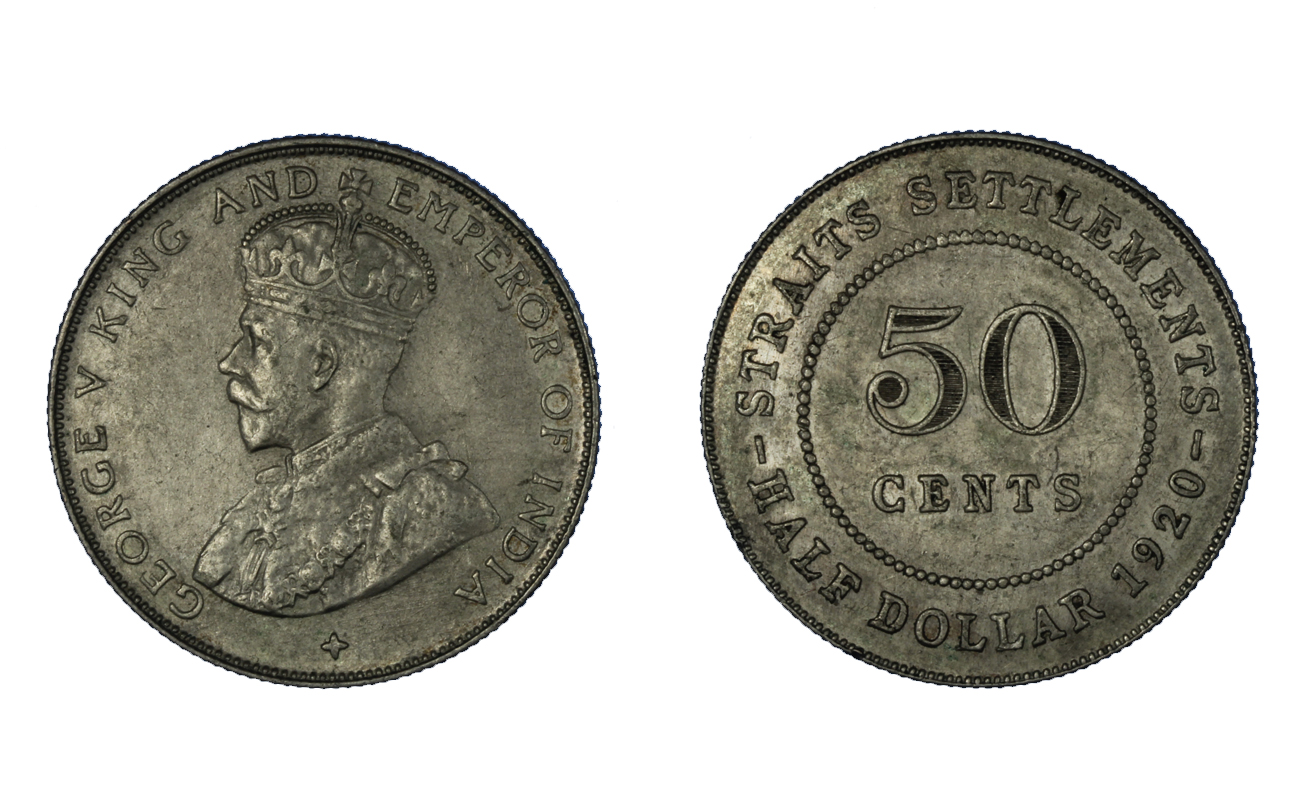 Giorgio V - 50 cent gr. 8.42 in ag. 500/000