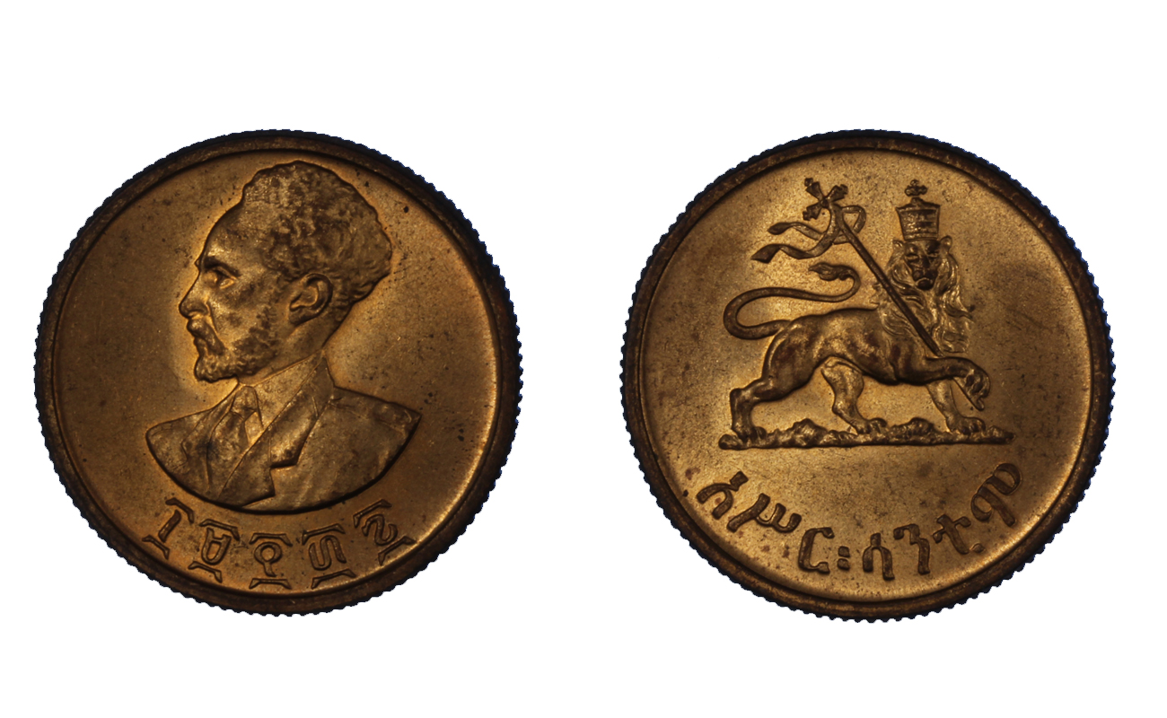 Haile Selassie I - 10 cent in rame 