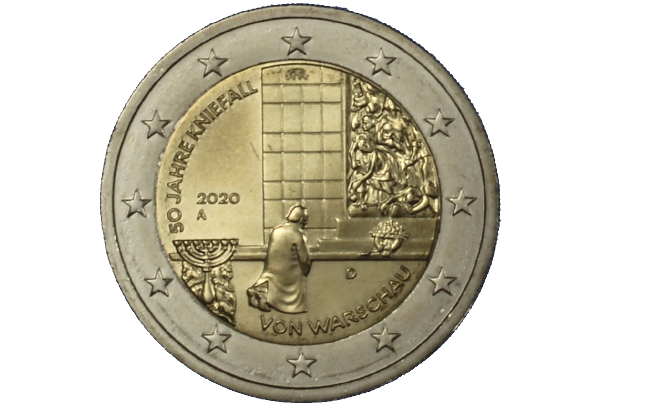 "50 genuflessione di Varsavia" Zecca A - moneta da 2 euro