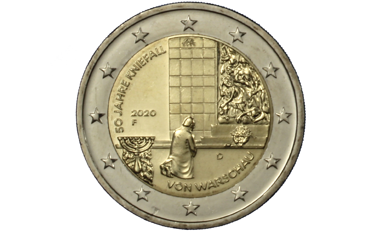 "50 genuflessione di Varsavia" Zecca F - moneta da 2 euro