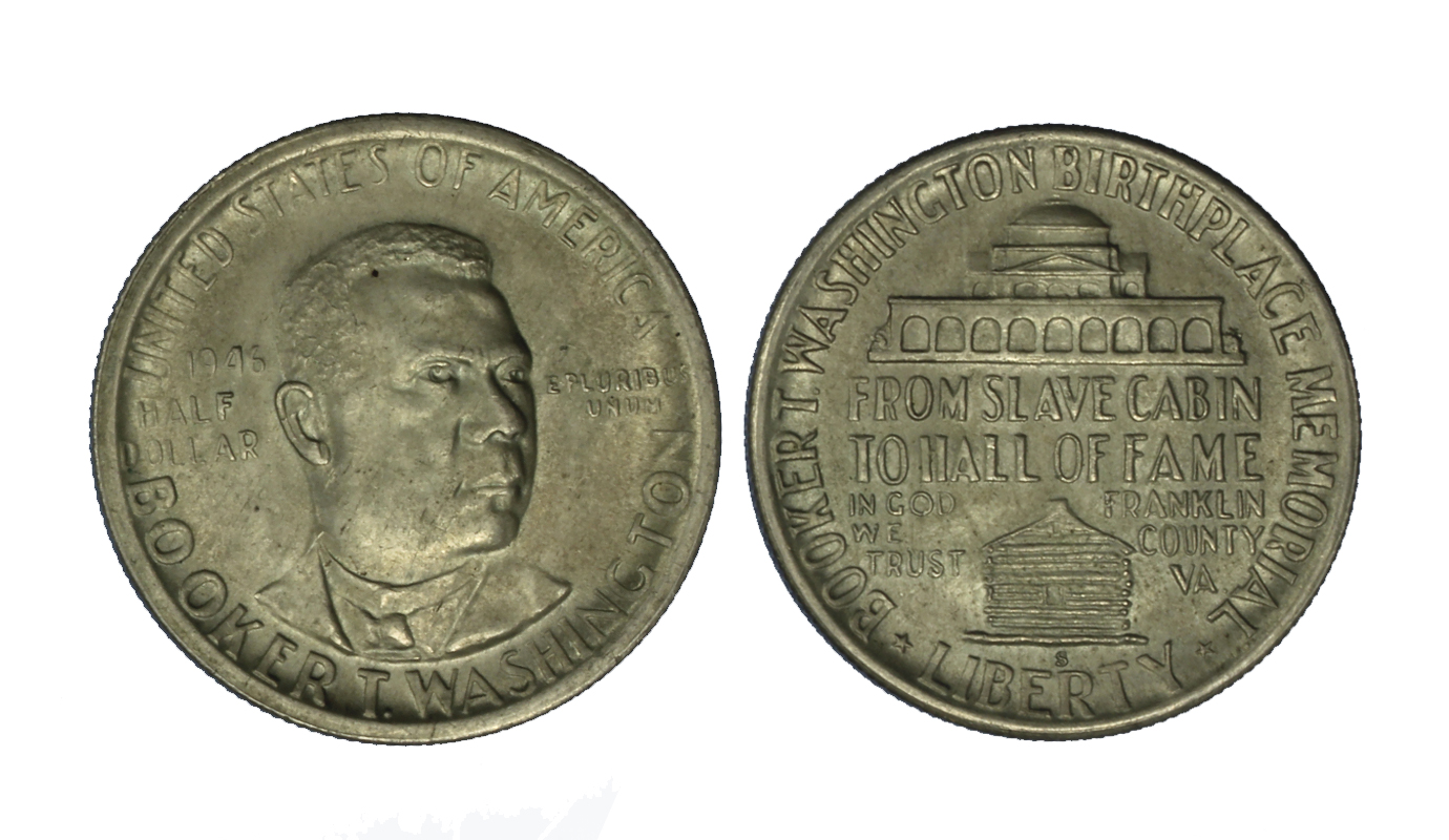 Booker Washington - mezzo dollaro - gr.12,50 in ag.900/000 