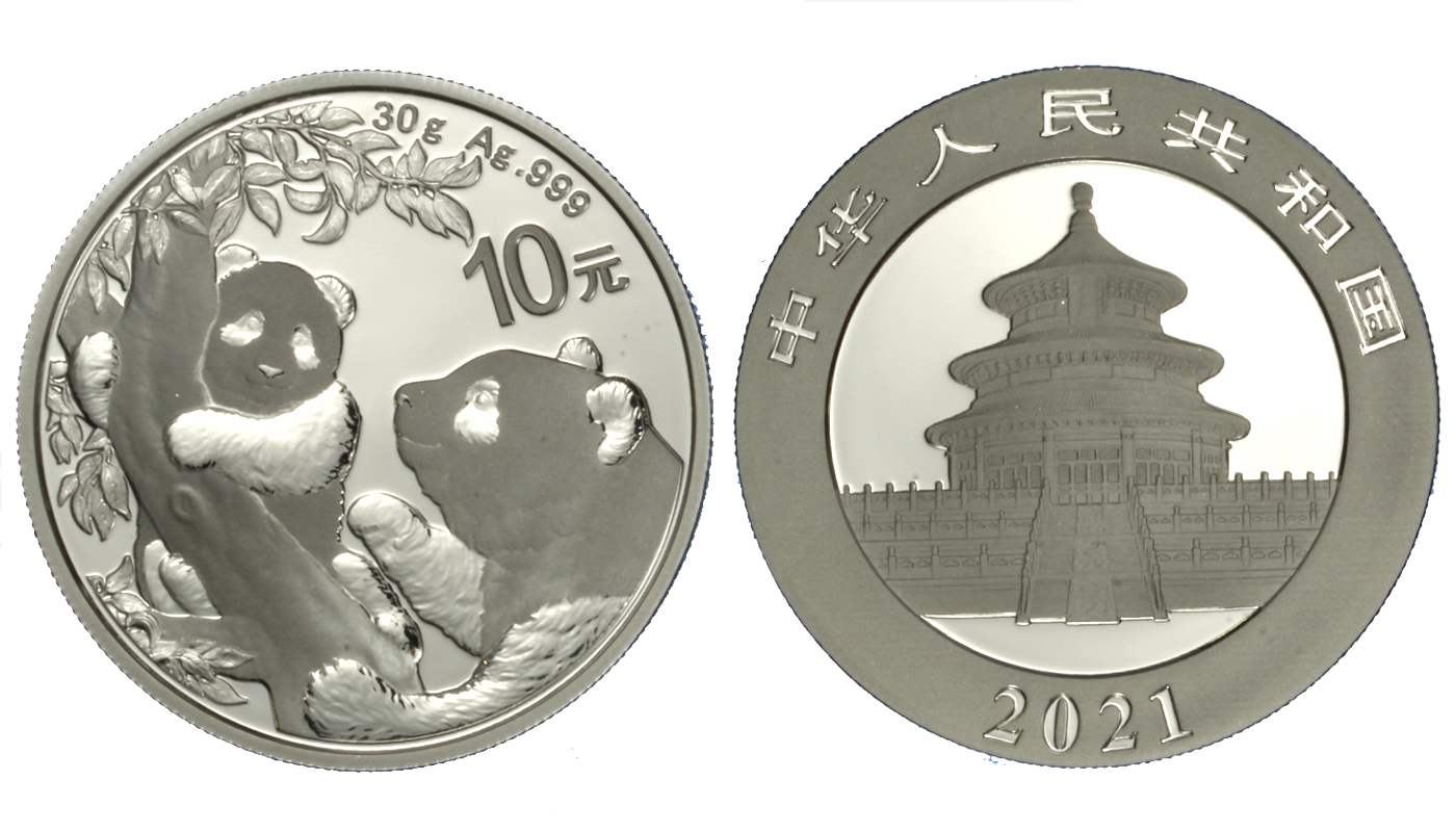 "Panda" - 10 Yuan gr. 30,00 in ag.999/
