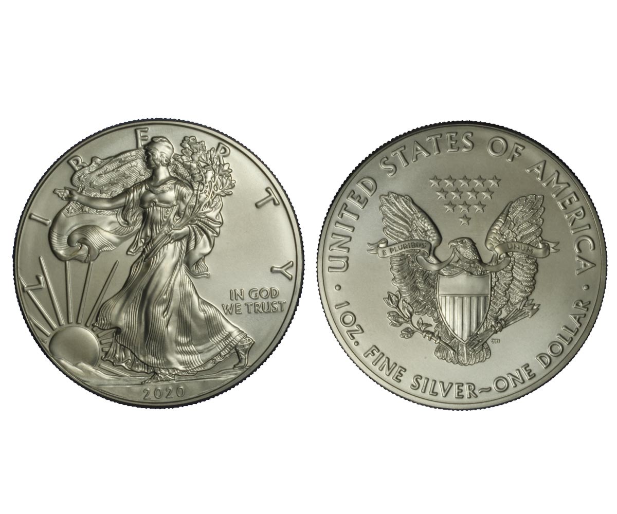 American Eagle Dollaro gr. 31,103 in ag. 999/000 - Lotto di 10 pezzi