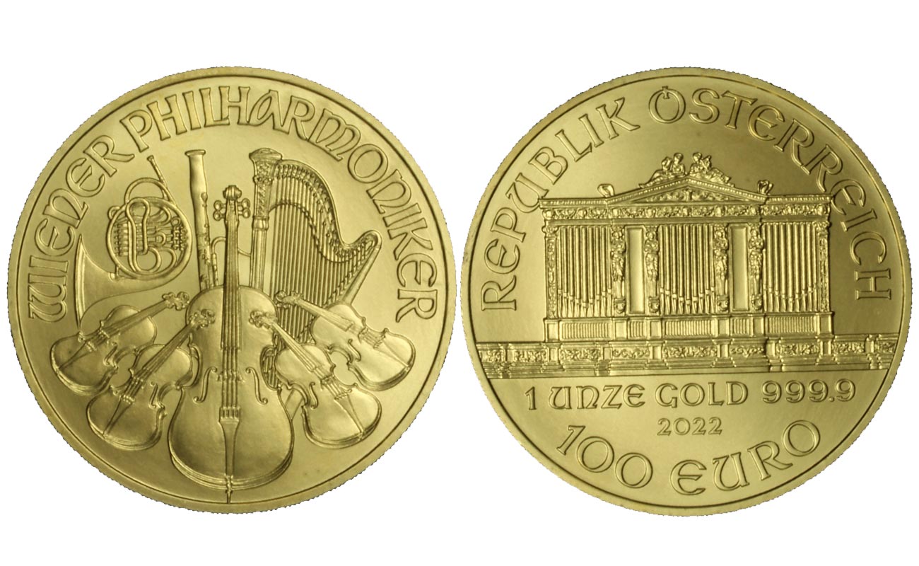 Philarmonica - 100 euro gr. 31,103 in oro 999/000 