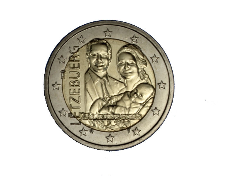 "Nascita del principe ereditario Carlo" - moneta da 2 euro senza ologramma