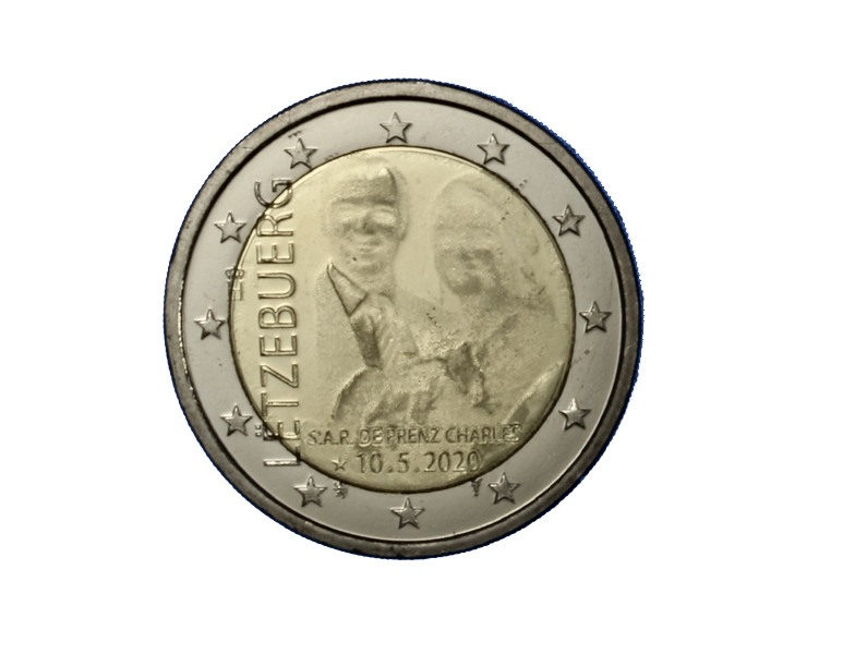 "Nascita del principe ereditario Carlo" - moneta da 2 euro con ologramma