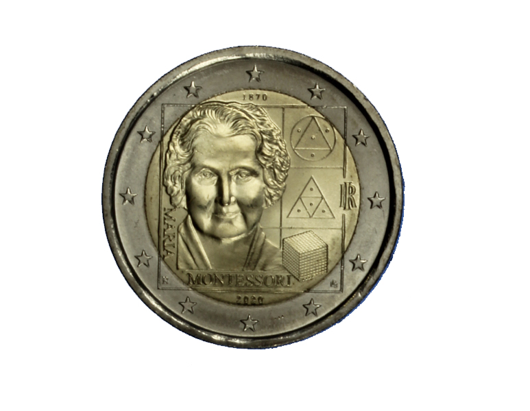 "150 anniversario della nascita di Maria Montessori" - moneta da 2 euro