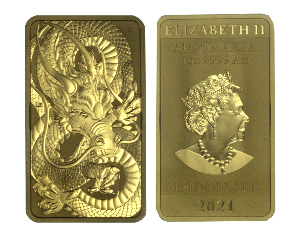 Dragone - 100 dollari gr. 31,103 in oro 999/000