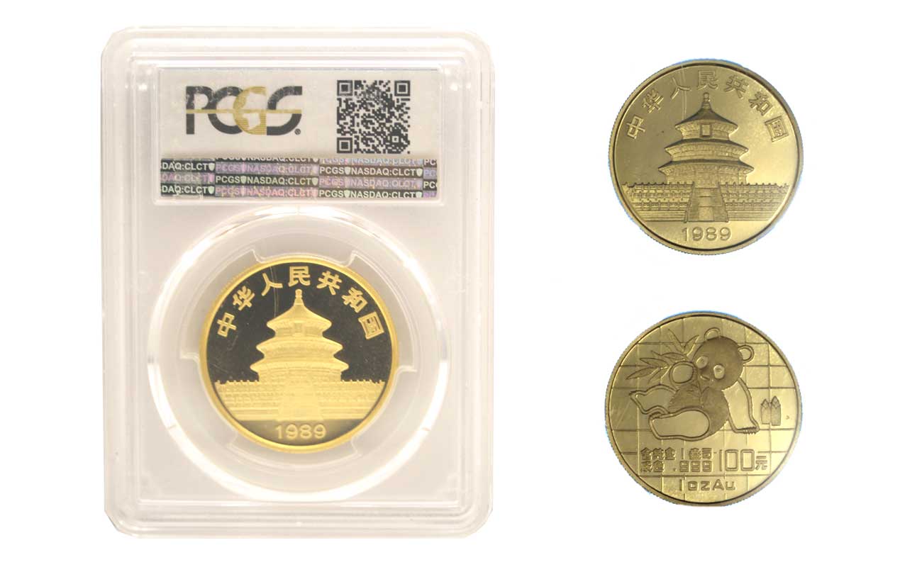 Panda - 100 yuan gr. 31,103 in oro 999/000 - Data grande - slab