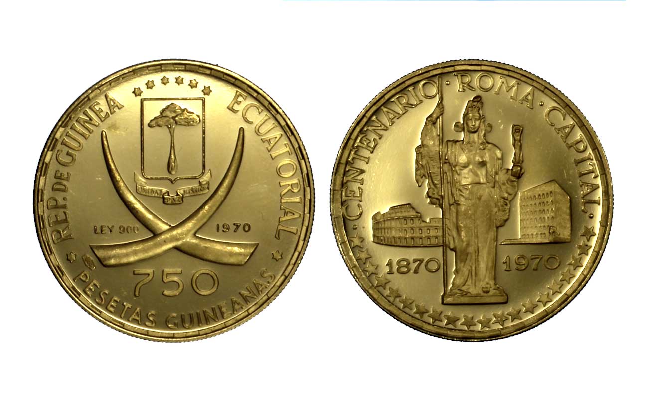 "Roma Capitale" - 750 pesetas gr. 10,57 in oro 900/000