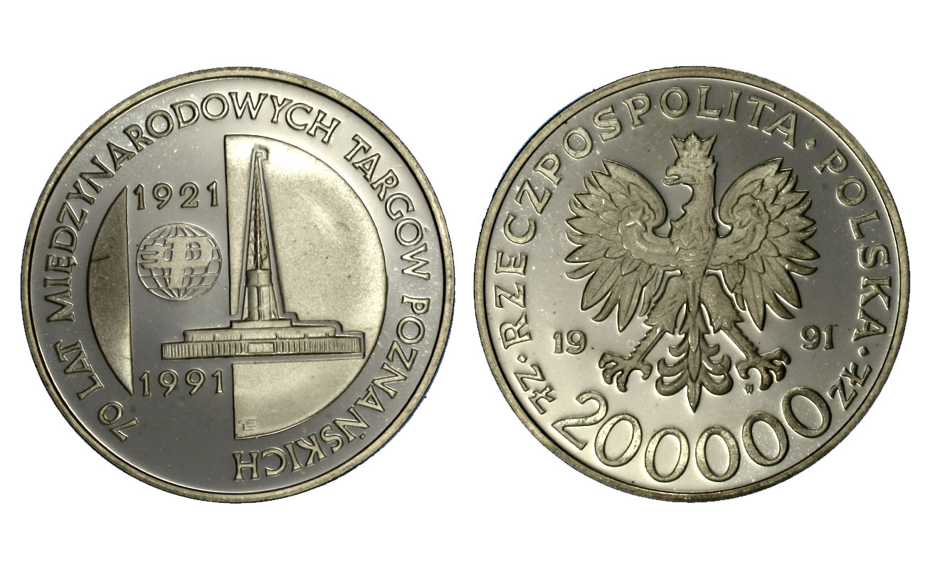70 Anniversario Fiera di Poznan - 200000 Zloty gr.19,33 ag.750/000
