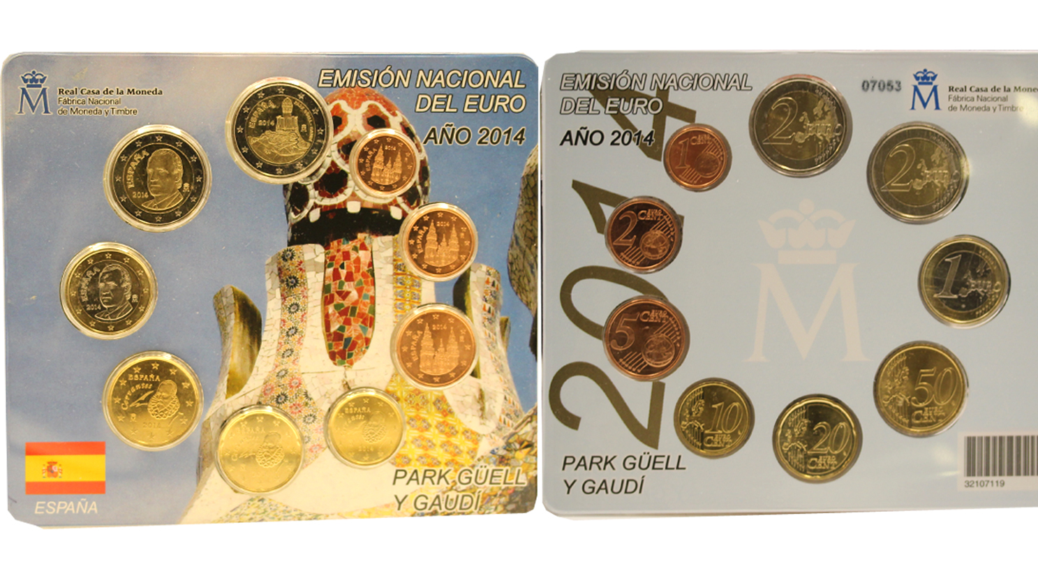 "Parco Guell  - Gaud" Serie divisionale di 9 monete - Conf. originale
