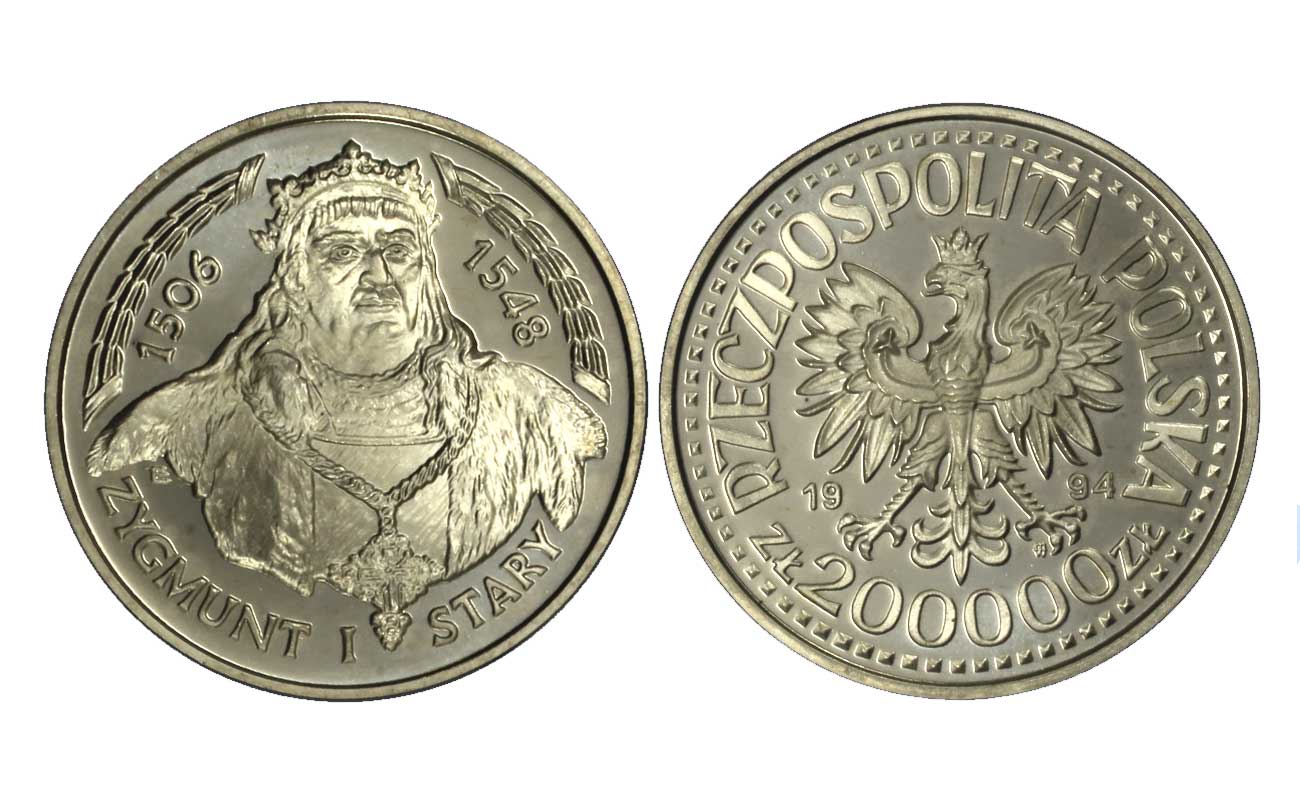 Zygmunt I - 200000 Zloty gr.16,50 ag.750/000