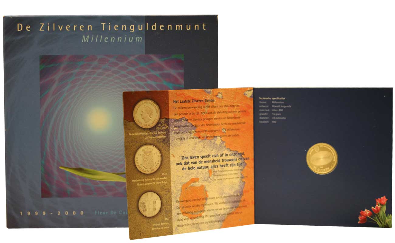 Nuovo Millennio- 10 gulden gr.15,00 in ag 800/000 