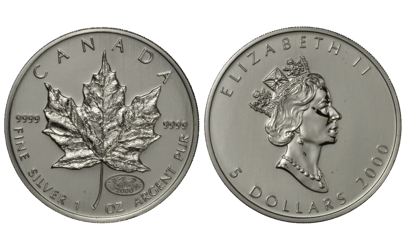  "Acero" - moneta da 5 dollari gr. 31,103 (1 oncia ) in ag 999/°°