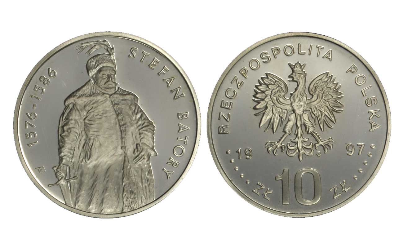 Stefan Batory - 10 Zloty gr.16,50 ag.925/000