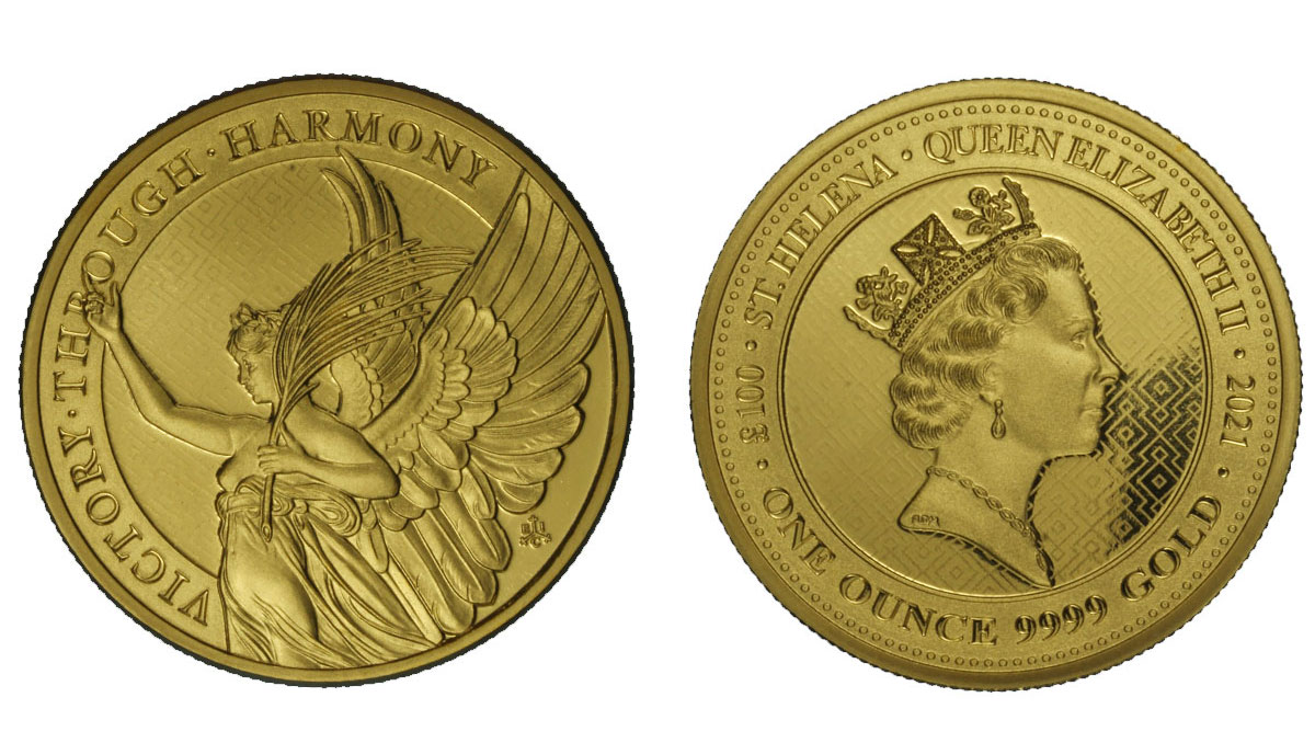 St. Helena The Queen's Virtues: Victory - 100 pounds gr. 31,103 in oro 999/000 