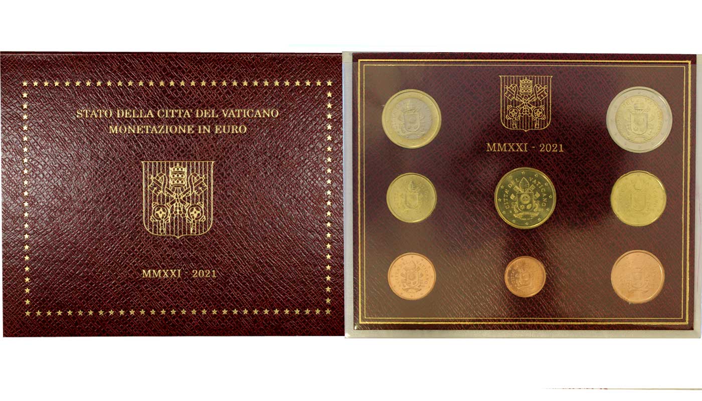  Papa Francesco - Serie completa di 8 monete in confezione originale