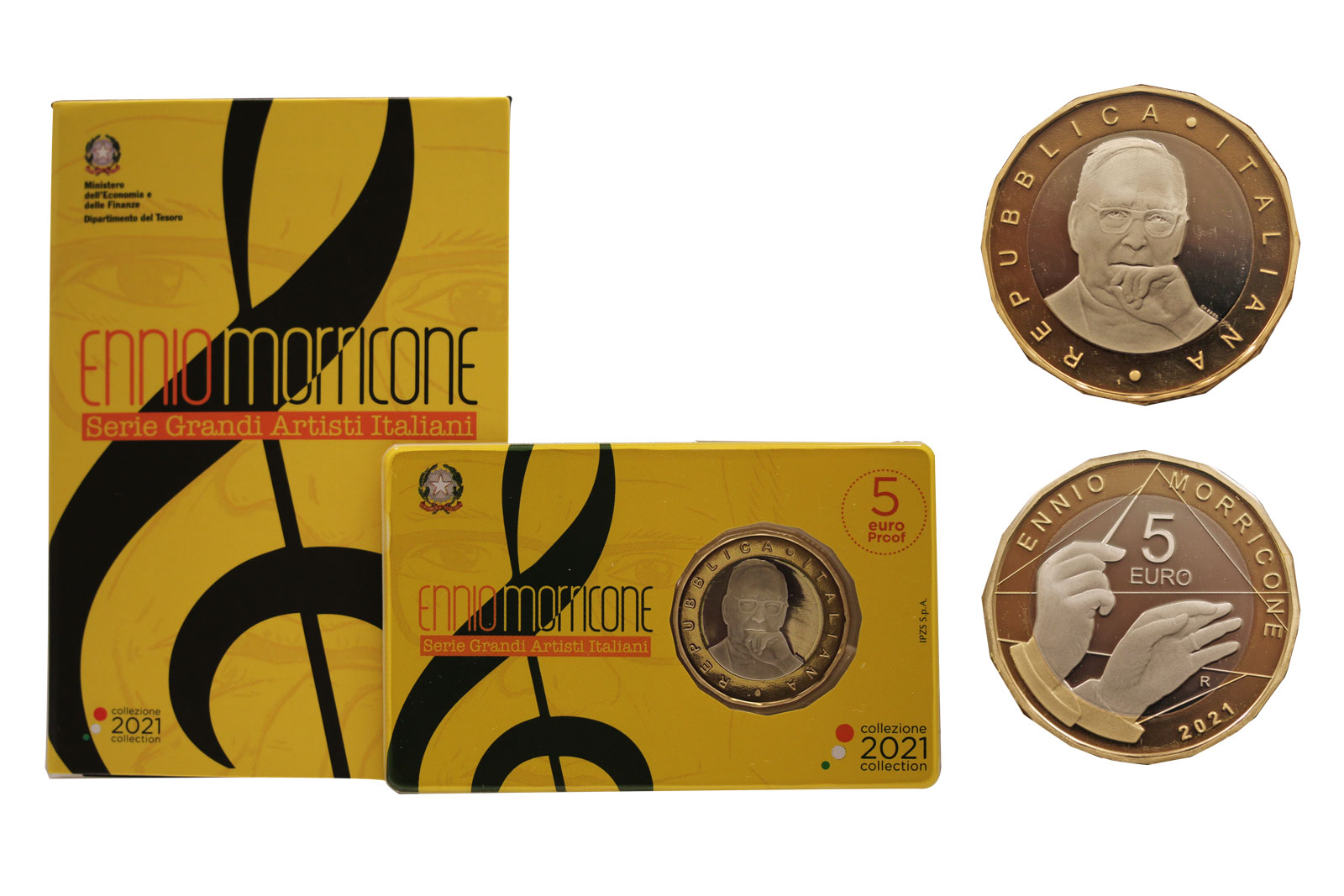 "Ennio Morricone" - Moneta da 5 euro in blister ufficiale