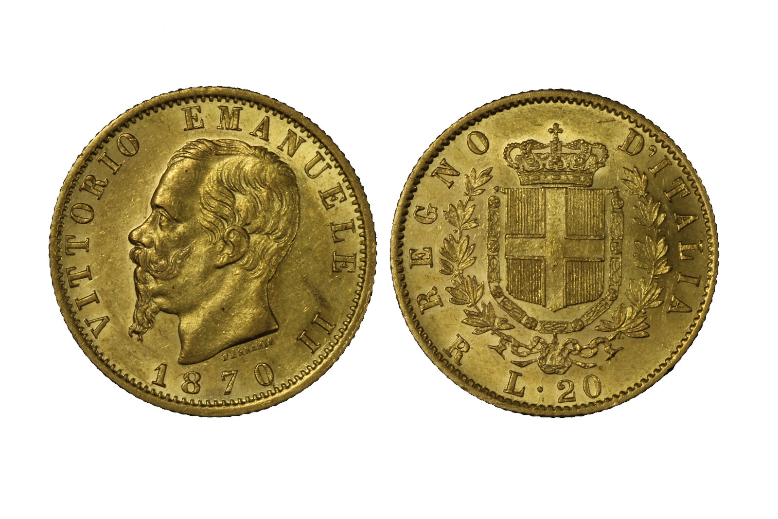20 lire zecca di Roma gr.6,45 in oro 900/