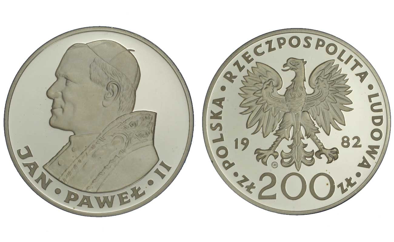 Visita Giovanni Paolo II - 200 Zloty  - tiratura 3650 pezzi