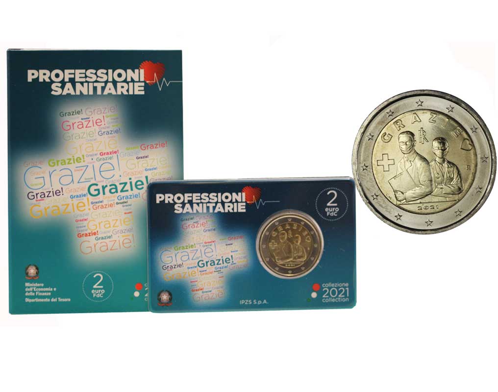 "Professioni Sanitarie" - moneta da 2 euro in confezione ufficiale