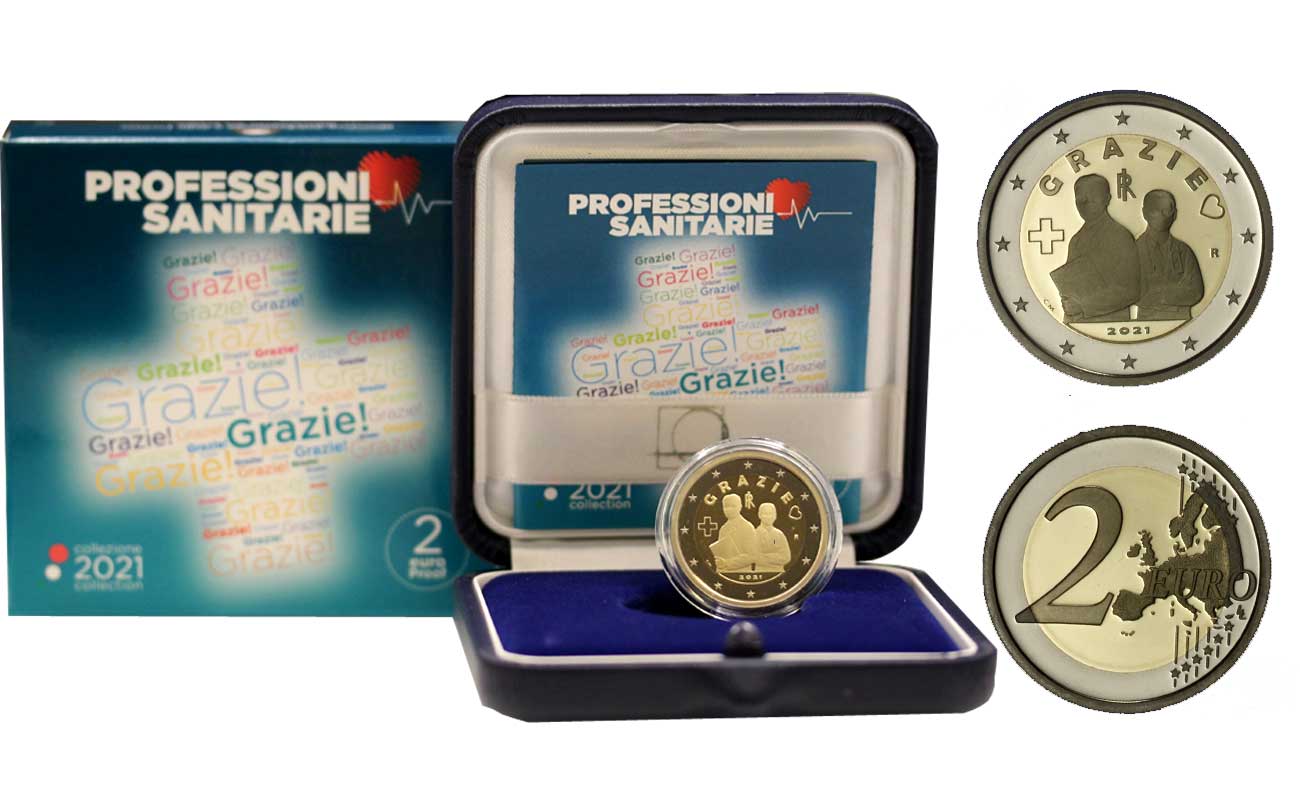 "Professioni Sanitarie" - moneta da 2 euro in confezione ufficiale