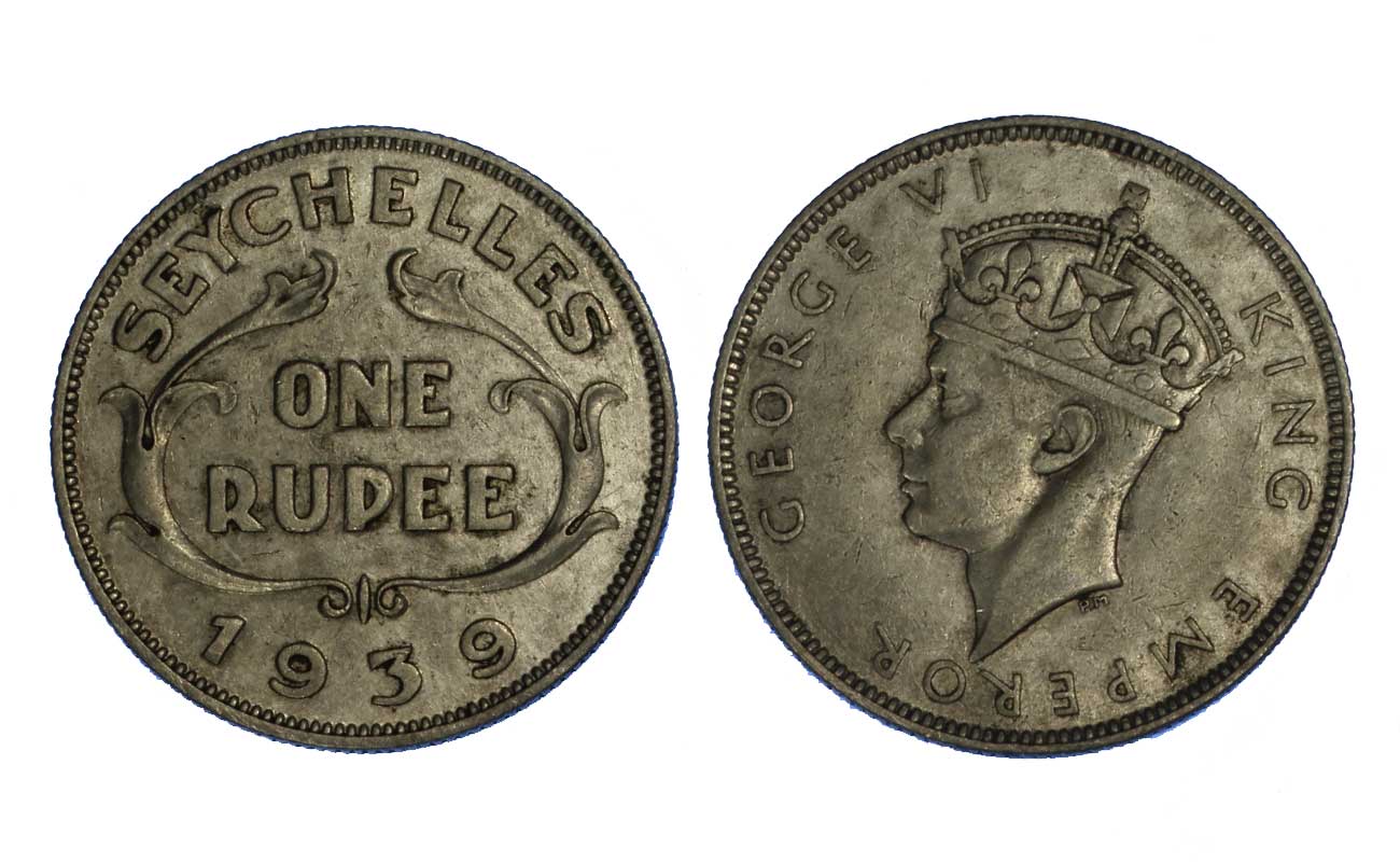 Giorgio VI - rupia gr.11,66 in ag 500/000 