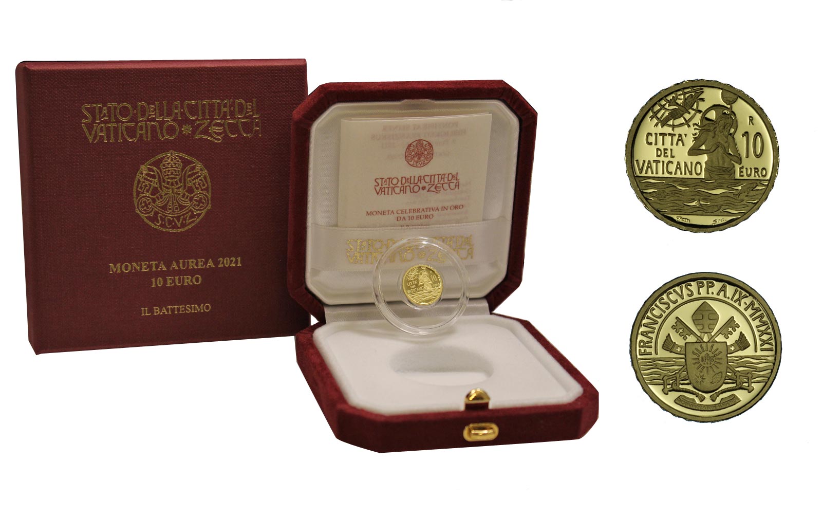 "Il Battesimo" - 10 euro gr. 3,00 in oro 917/000 - Tiratura limitata 2400 pezzi