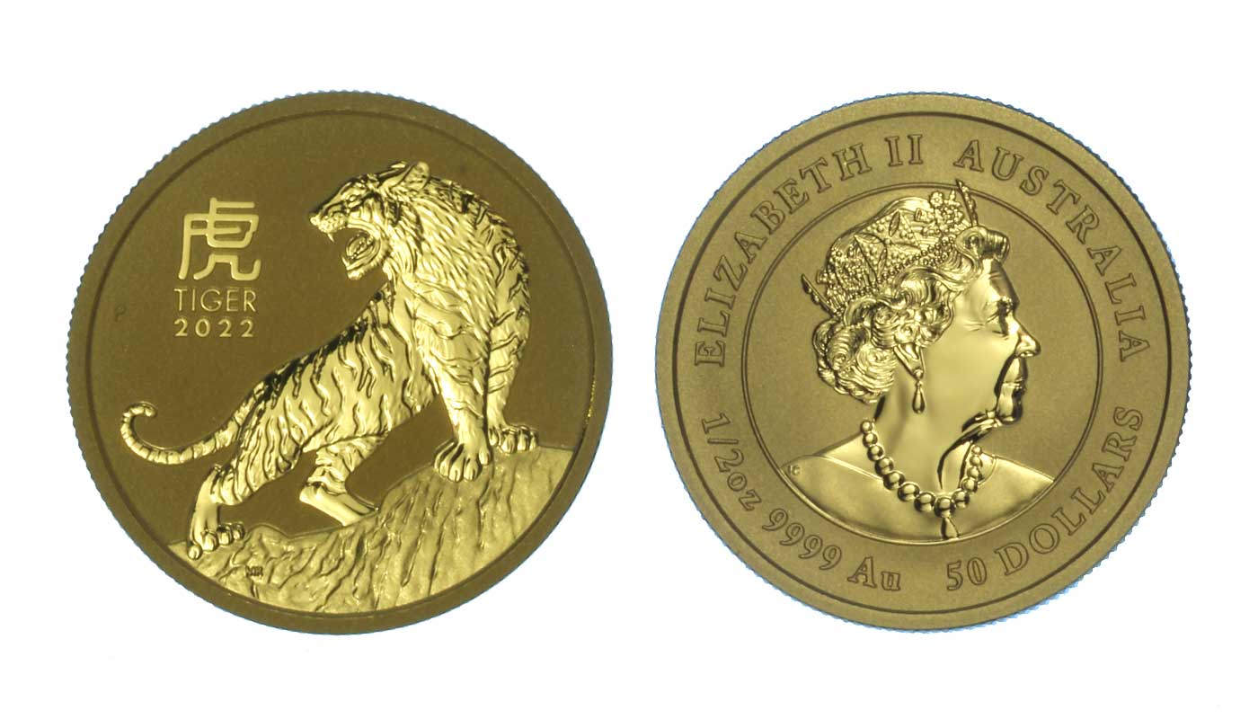 Calendario Cinese Anno della Tigre - 50 dollari gr. 15,55 in oro 999/000
