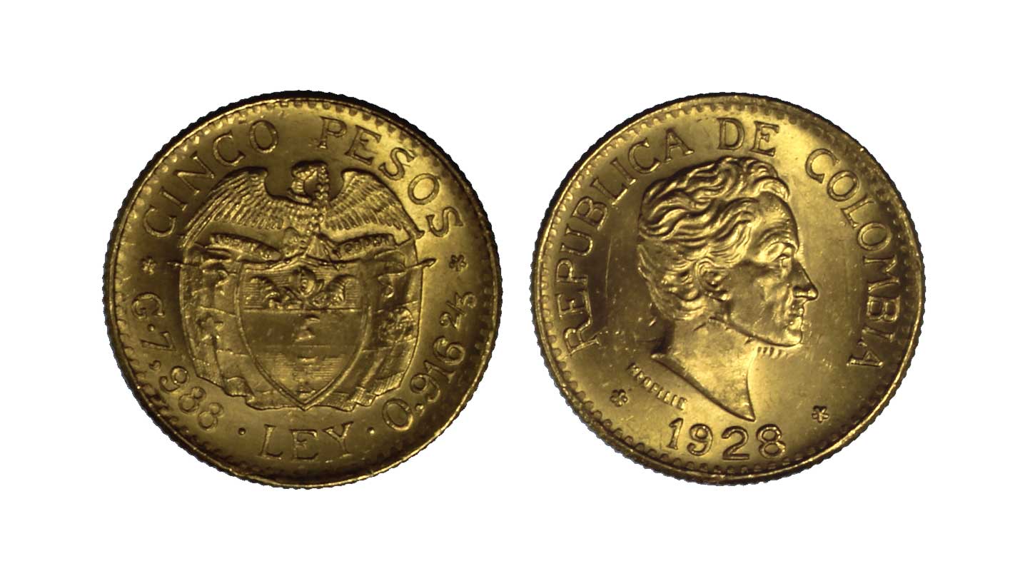 5 pesos gr. 7,99 in oro 917/000