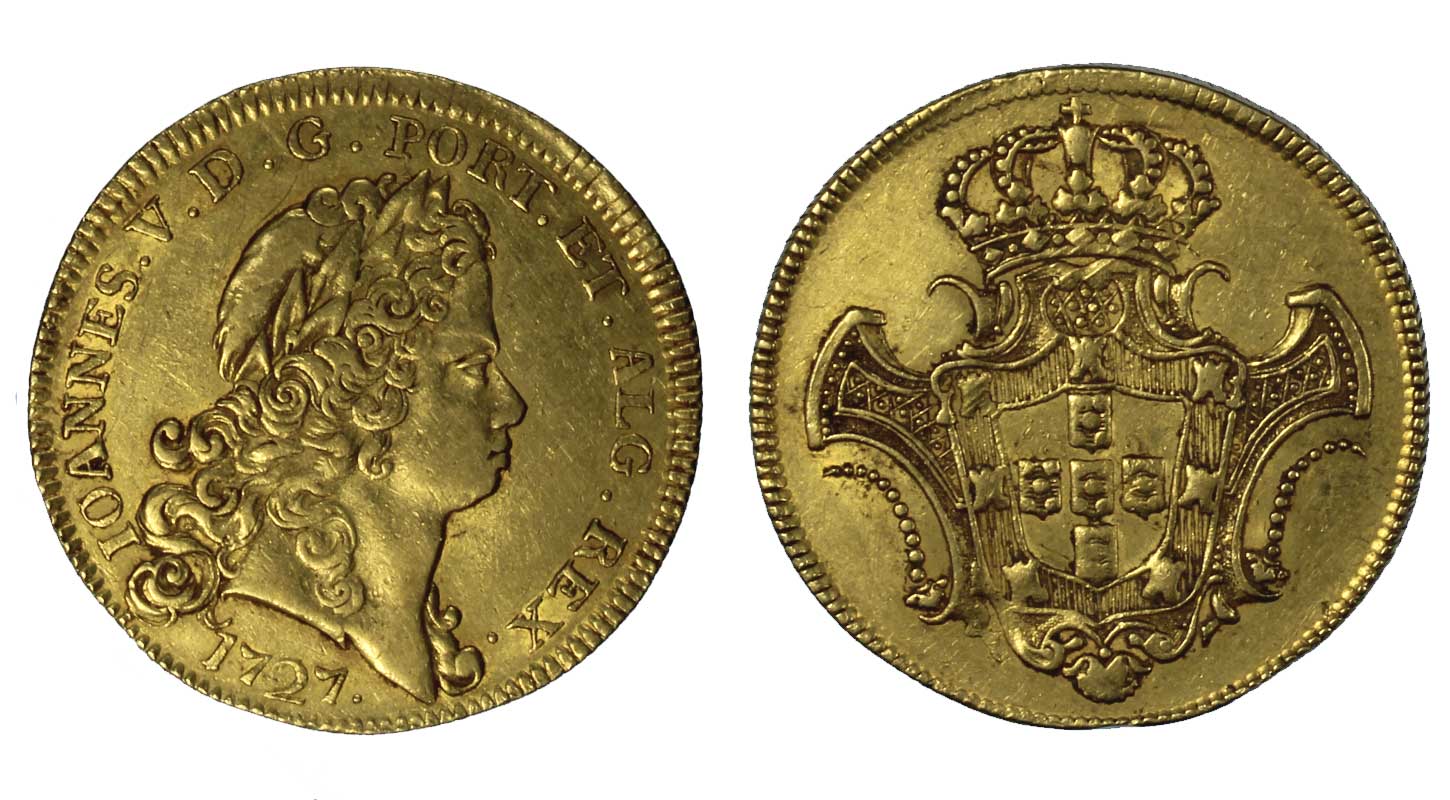 Re Giovanni V - 4 Escudos gr.14,30 in oro 917/000 