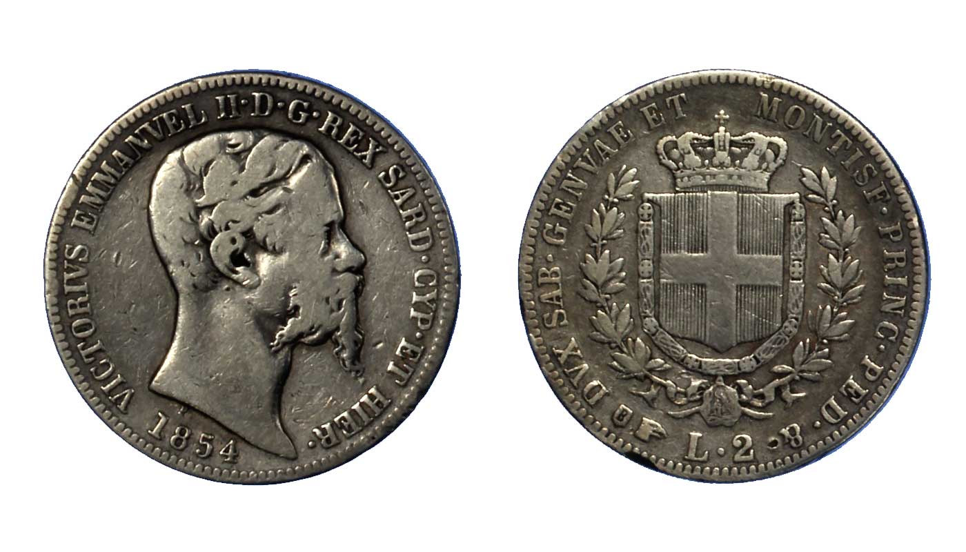 Re Vittorio Emanuele II - 2 lire 