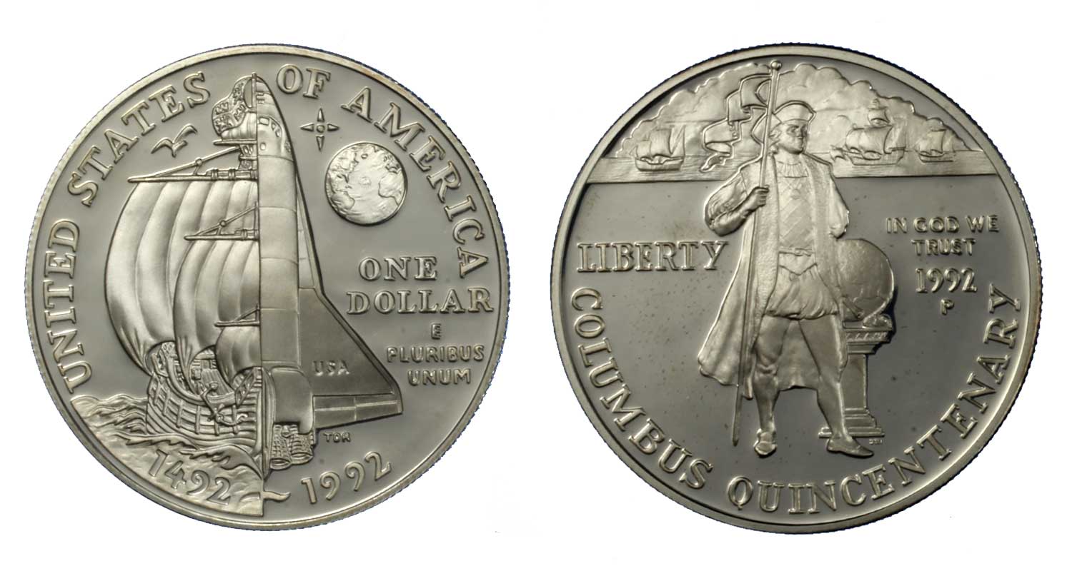 Cristoforo Colombo - Dollaro in argento senza confezione