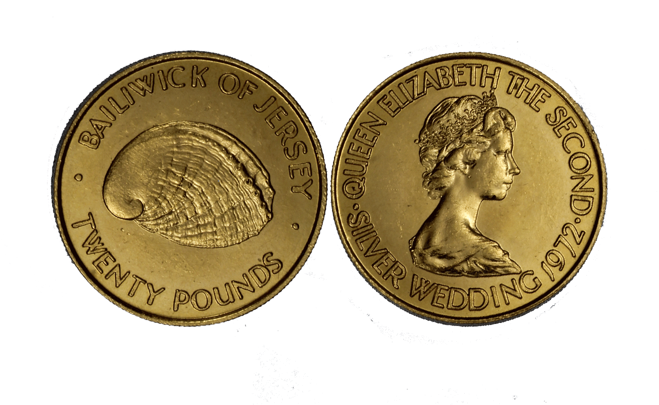 "25 Anniv. Matrimonio" -  Regina Elisabetta II- 20 Pounds gr. 9,26 in oro 917/
