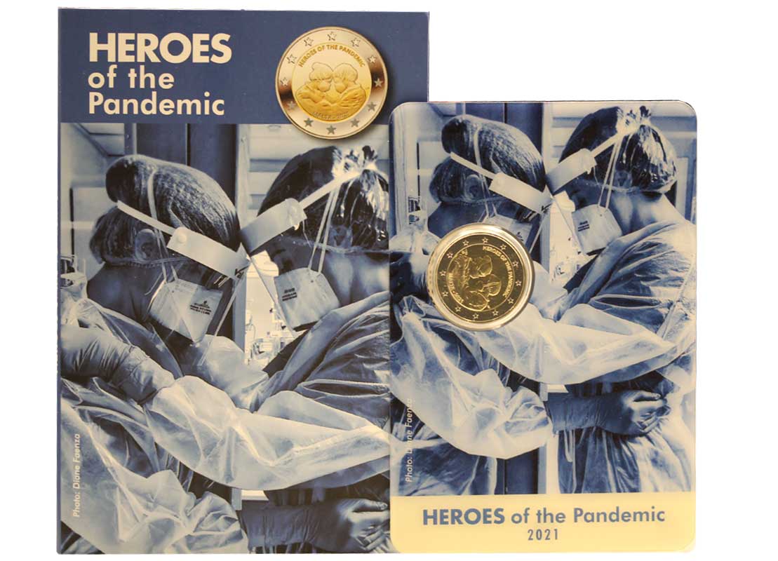 "Eroi della Pandemia" - moneta da 2 euro in blister ufficiale 