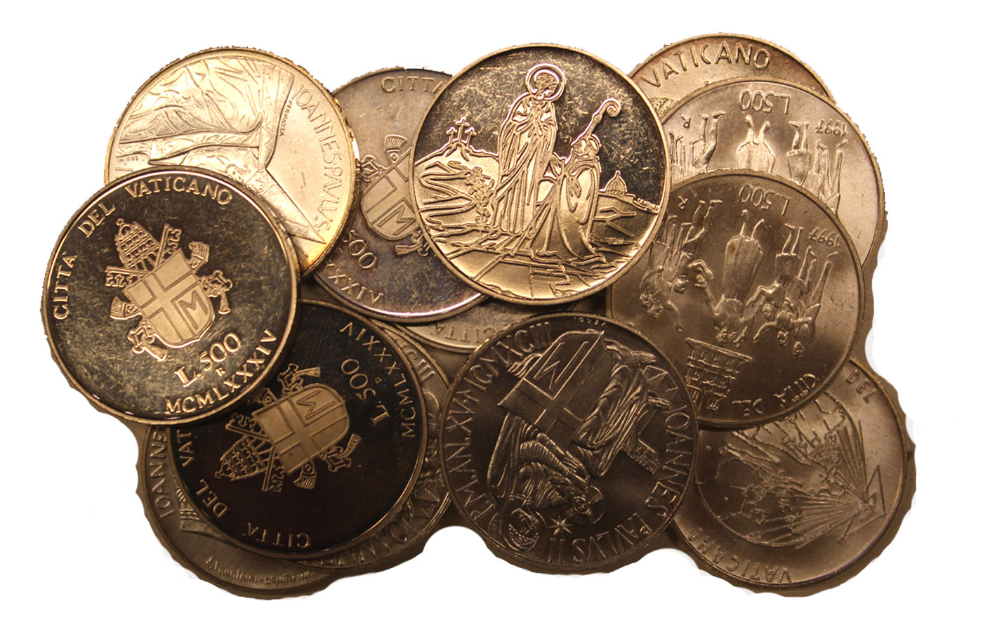 Papa Giovanni Paolo II - 500 lire commemorative gr.11,00 in ag.835/000 - Lotto di 20 pezzi