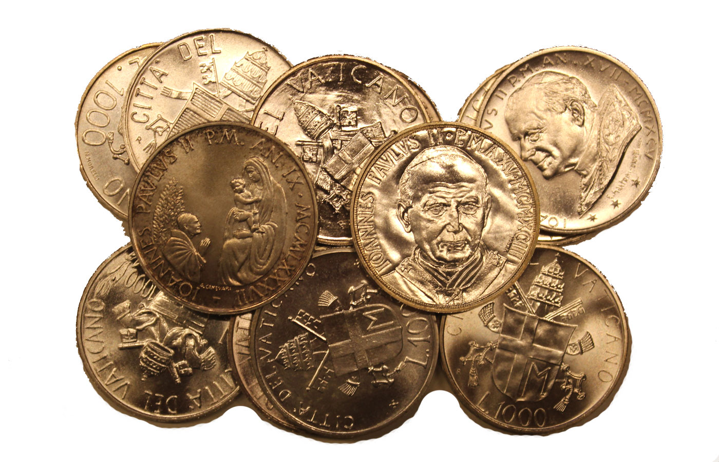 Papa Giovanni Paolo II - 1000 lire commemorative gr. 14,60 in ag. 835/000 - Lotto di 20 pezzi