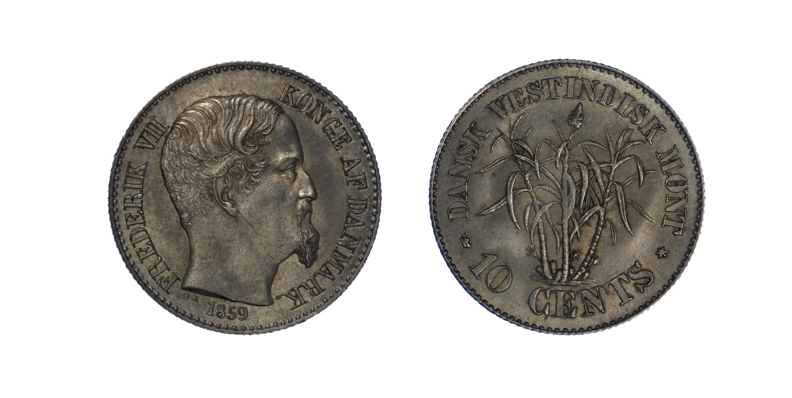 Frederik VII - 10 centesimi 