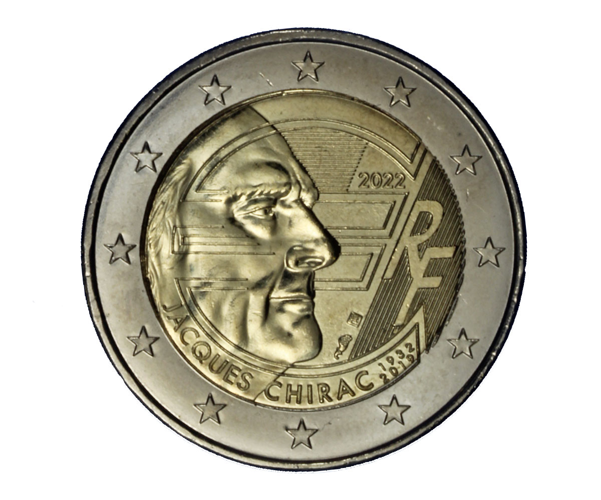 "Jaques Chirac" - moneta da 2 euro