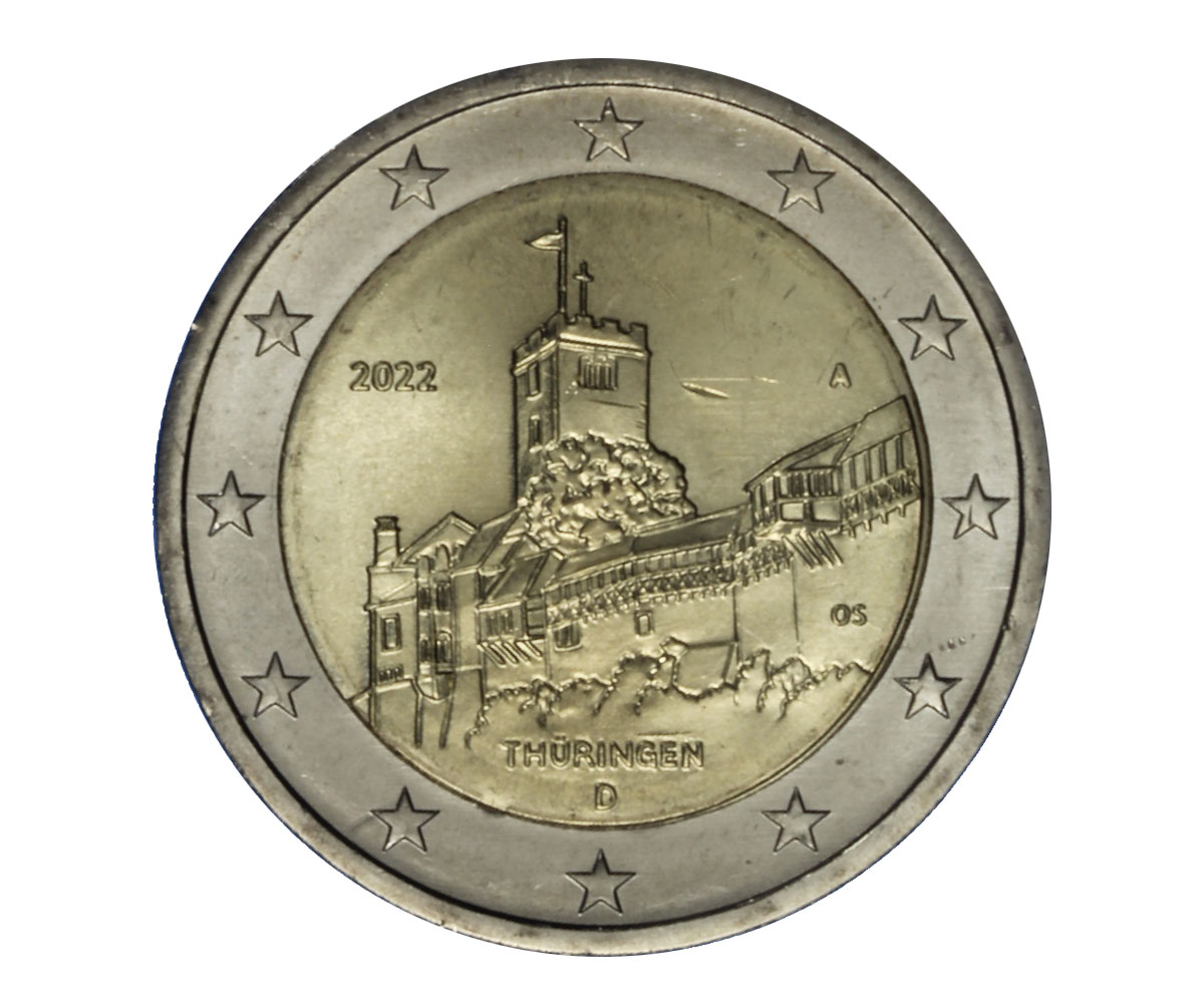 "Castello di Wartburg" zecca A - moneta da 2 euro