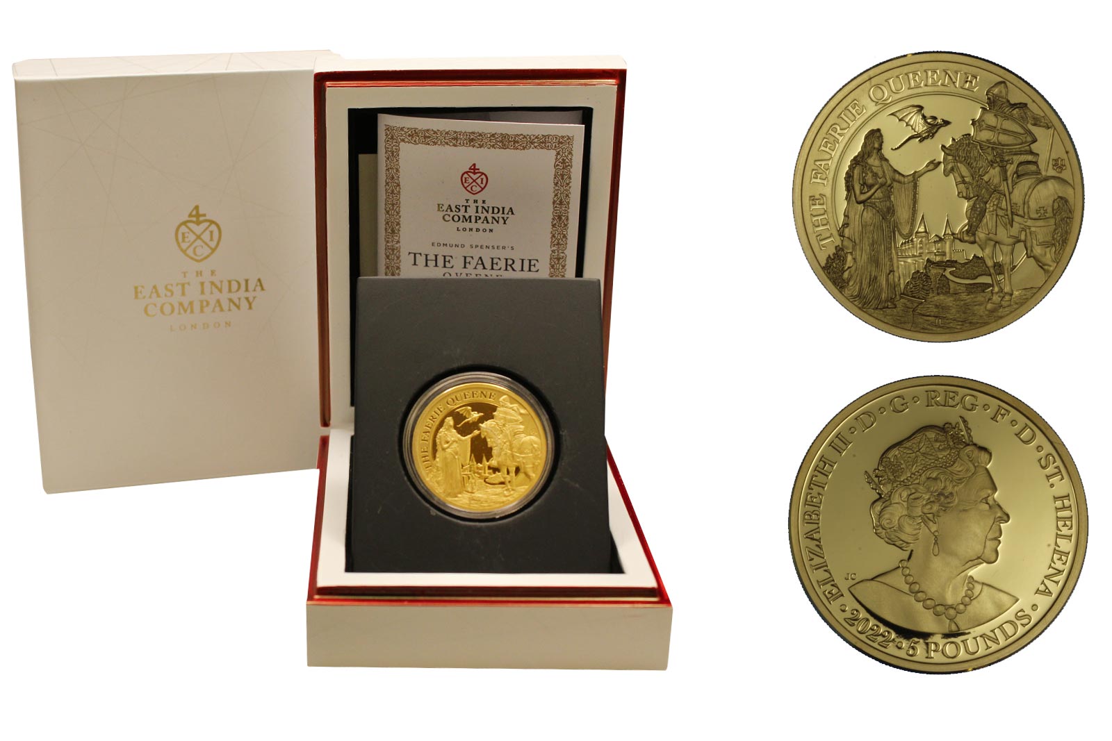 "The Faerie Queene - Una e il cavaliere" - 5 pounds gr. 31,103 in oro 999/000 - TIRATURA LIMITATA 100 PEZZI