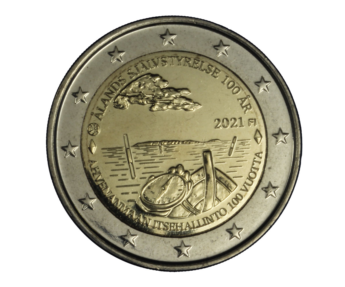 "100 anniversario dell'autogoverno delle Isole land" - moneta da 2 euro