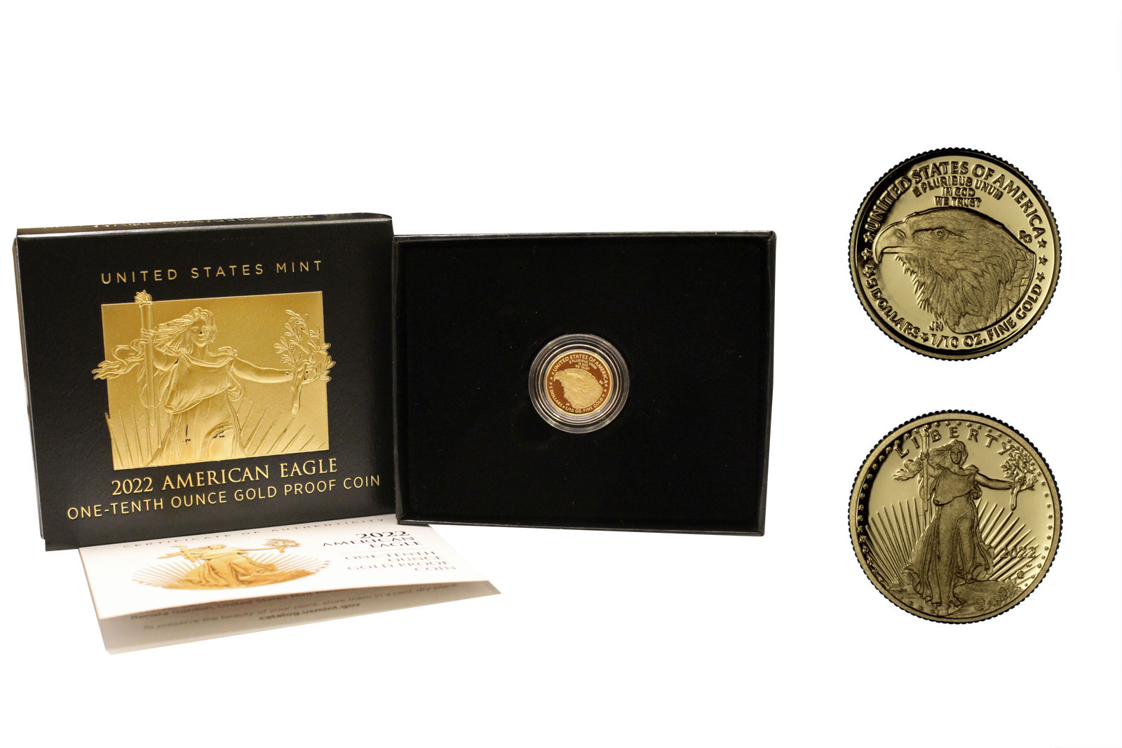 American Eagle, NUOVO DISEGNO - 5 dollari gr. 3,393 in oro 917/000