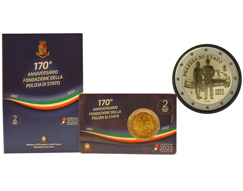 "170 della Polizia di Stato" - 2 Euro - In coincard