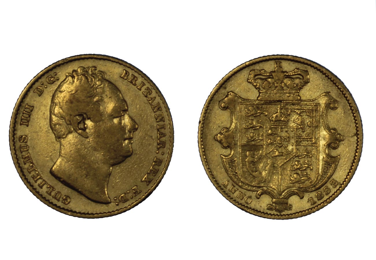 Re Guglielmo IV - sterlina gr.7,98 in oro 917/