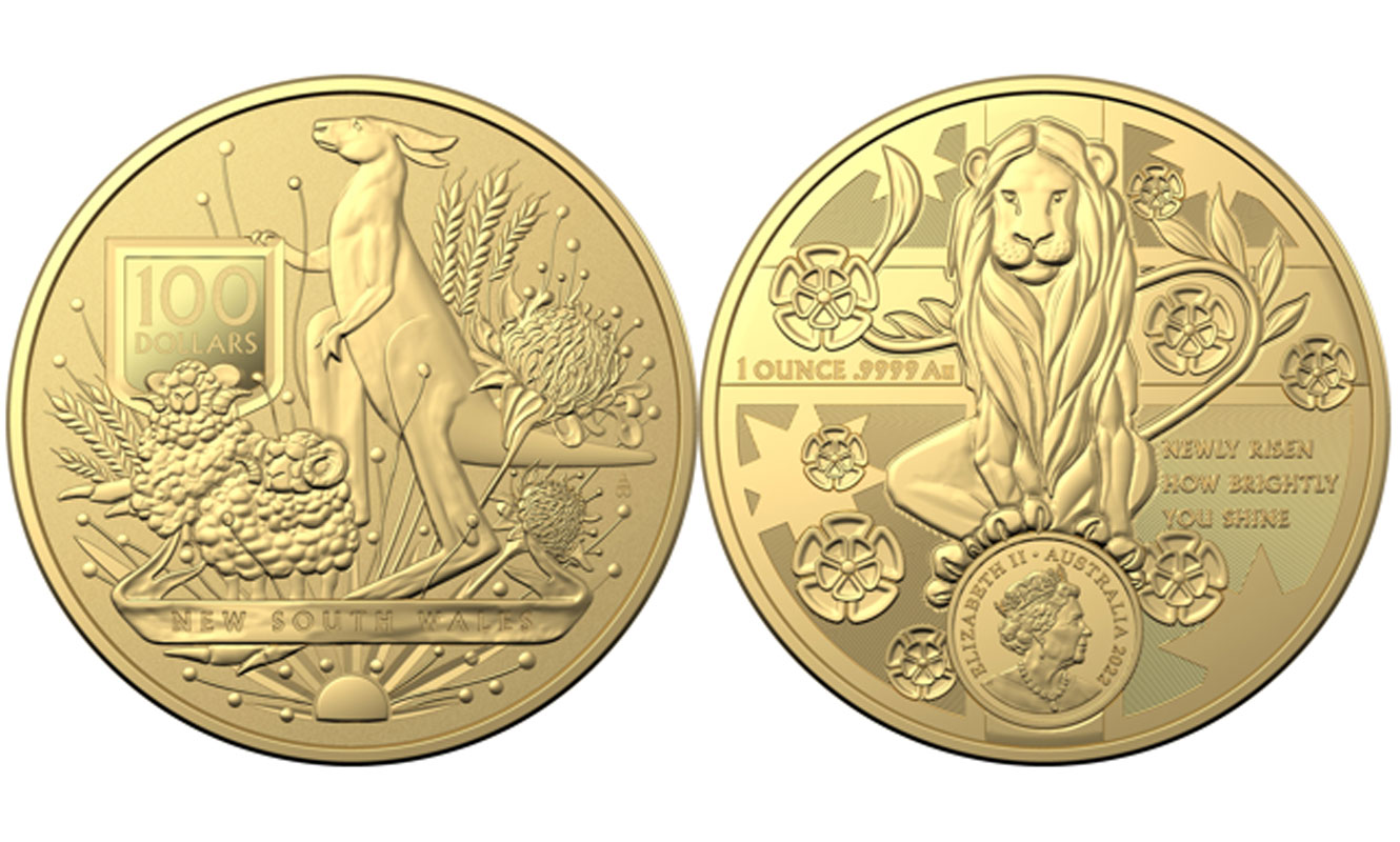 Stemma dell' Australia - 100 dollari gr. 31,103 in oro 999/000 - Tiratura 5.000 pezzi